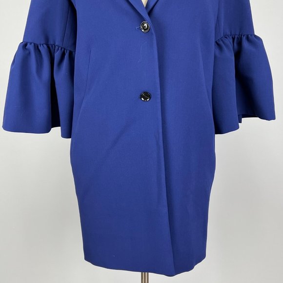 Banana Republic Womens Blue Bell Sleeve Coat Button Front Mid Length size Small - Picture 7 of 15